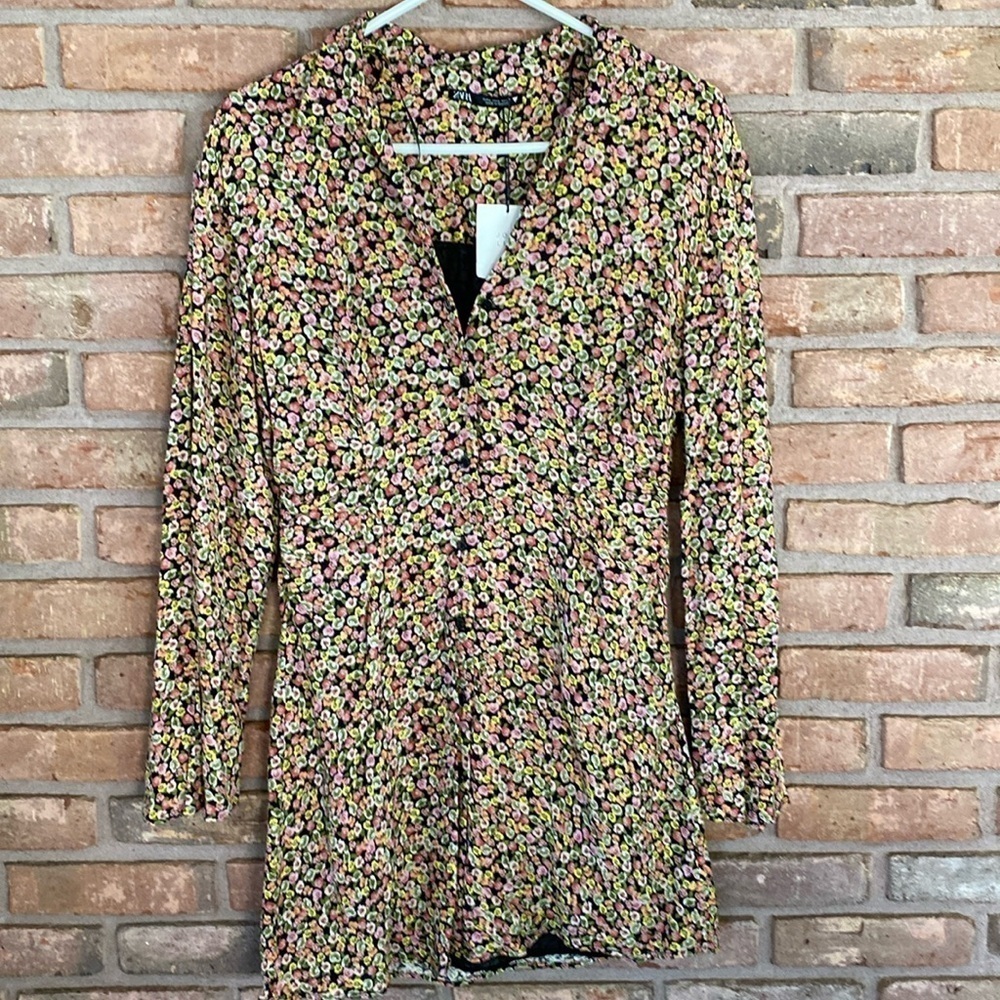 Zara Lined Dress P2P 17” Length 33” NWT